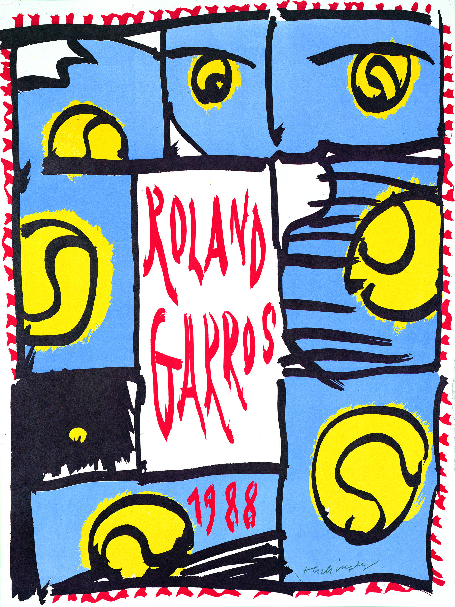 Poster for Pierre Alechinsky 1988